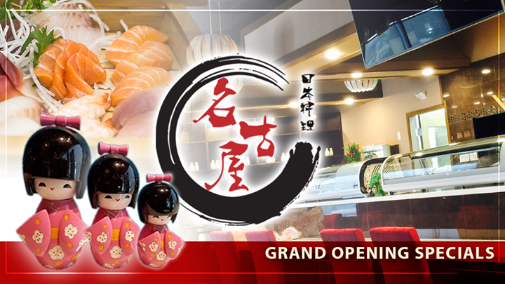 [ad_1]
Grand Opening Specials  **Aug 28 – Sep 4**

(Special  #1)
– Get a “Tako Sunomono” or “Ebi Sunomono” for only $1 when you order $30 or more. (Per table) (Before…