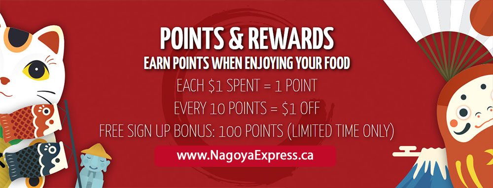 [ad_1]


Join today and start earning points when you order from us ???? (Earn More Save More ??)
 Details: ? https://nagoyaexpress.ca/rewards/





 
[ad_2]
Source  …